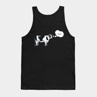 Cartoon Cow Moo Tank Top